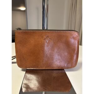 Patricia Nash Cassini Whiskey Brown Leather Wristlet